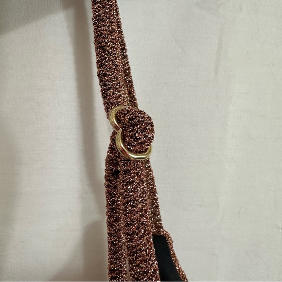 Women’s Metallic Brown Triangle Bikini Top - Picture 5 of 11